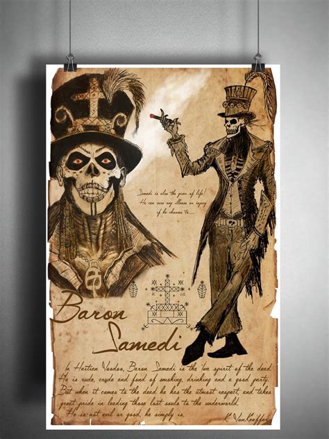 Baron Samedi Voodoo Folklore Legends Creepy Horror Artwork Papa