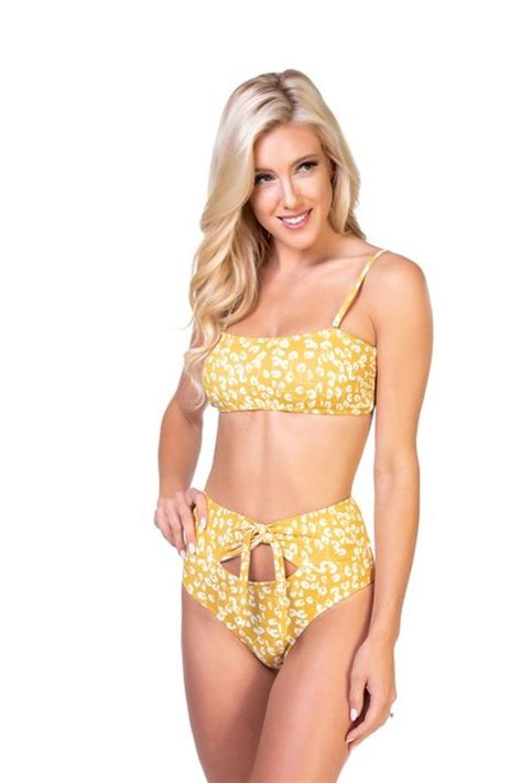 Beach Joy Bikini Floral Bandeau Bikini Set S Flip App