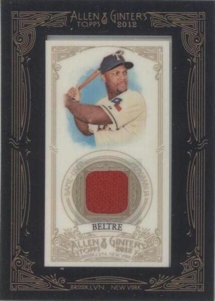 2012 Topps Allen Ginter S Framed Mini Relics AGR ABE Adrian Beltre