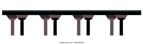 Bridges Silhouette Vector Illustrations Isolated On Stock Illustration