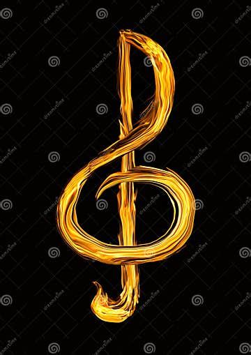 Treble Clef From A Fire Stock Image Image Of Isolated 36597665