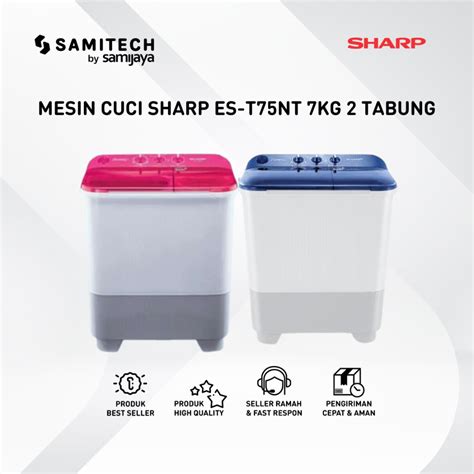 Jual Mesin Cuci Dua Tabung Twin Tub Sharp Es T Nt T Nt Kg