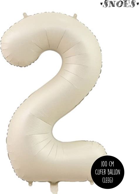 Cijfer Helium Folie Ballon XL Jaar Cijfer Creme Satijn Nude Cm Bol