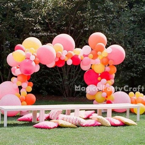 Pink Birthday Balloon Arch Etsy