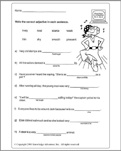 English 3 Worksheets