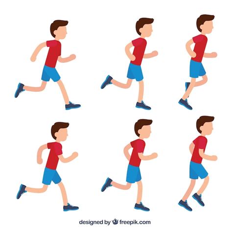 Running Boy Cartoon Character 19861831 Vector Art At