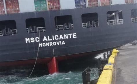 MSC ALICANTE konteyner gemisi Marport Limanında karaya oturdu