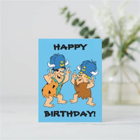 The Flintstones Fred Barney Water Buffaloes Postcard Zazzle