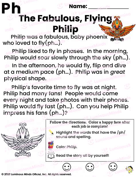 Reading Comprehension Worksheets Fabulous Flying Philip Reading