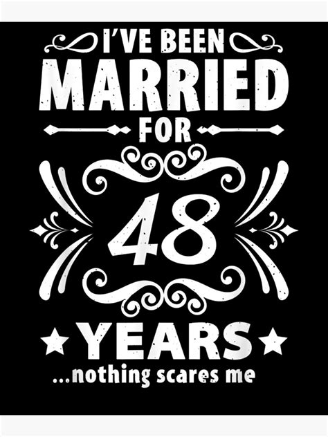 Couples Married 48 Years Funny 48th Wedding Anniversary Canvas Print