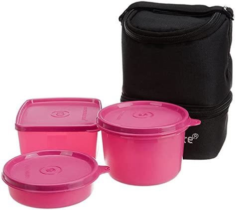 Buy Signora Ware Trio Plastic Lunch Box With Insulated Bag Set