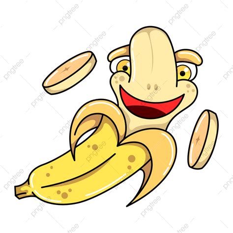 Gambar Kartun Senyum Pisang Pisang Kartun Tersenyum Png Dan Vektor Dengan Background