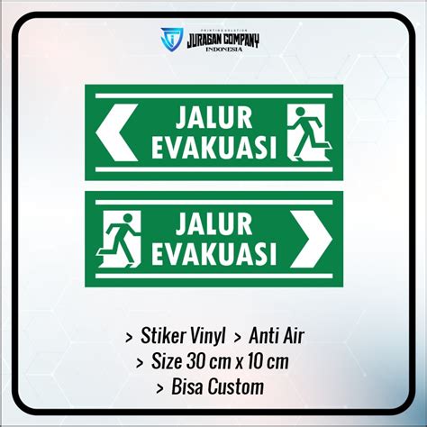 Jual Stiker Evakuasi Stiker Evakuasi Sticker Evakuasi Sticker