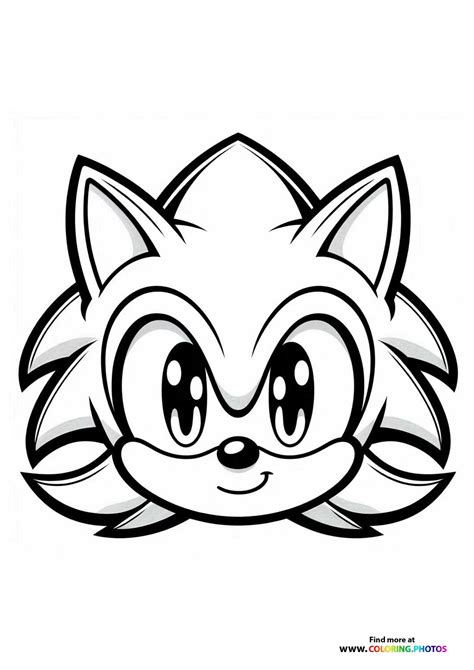 Sonic The Hedgehog Face Coloring Pages For Kids