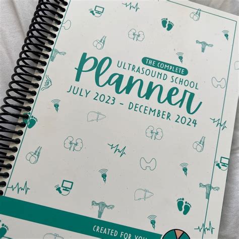 Ultrasound Student School Planner Sonography Student Ultrasound Study