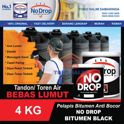 Jual No Drop Cat Pelapis Anti Bocor Waterproof Tandon Bitumen Black