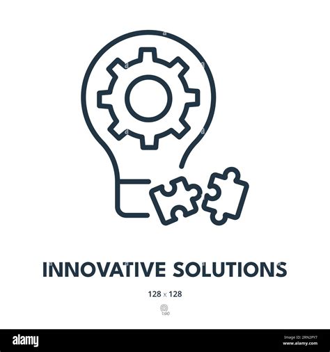 Innovative Solutions Icon Idea Invention Creativity Editable Stroke