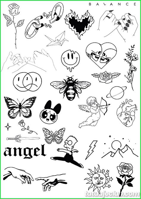 Plantillas de dibujos para pequeños tatuajes Tatuajeclub