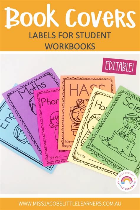 Book Covers Editable Book Labels Printable Books Interactive