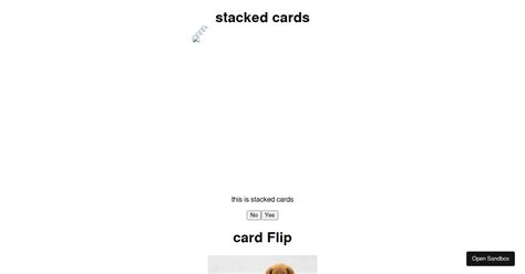 React Stack Cards Examples CodeSandbox