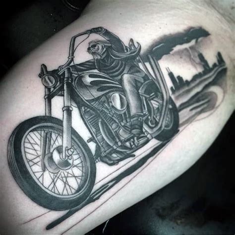 Biker Tattoos For Men Manly Motorcycle Ink Design Ideas