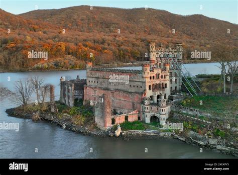 Bannerman Castle Armory on Pollepel Island in the Hudson River, New ...