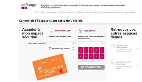 Carte Bhv Espace Client Cofinoga Fr