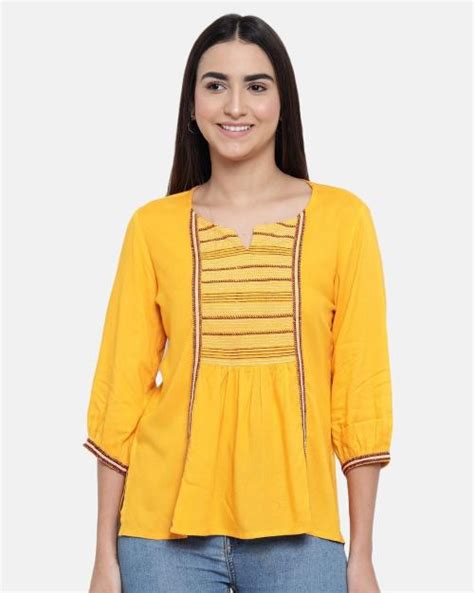 Buy Embroidered Round Neck Top Online At Best Prices In India JioMart