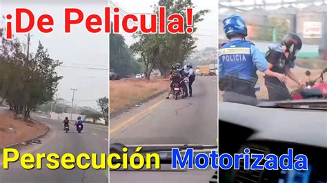 Insólito Policia Motorizada da Persecución a Motociclista y lo