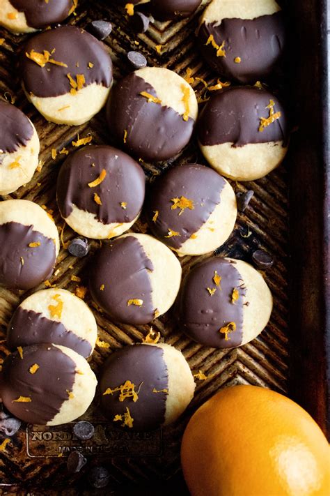 Dark Chocolate Orange Shortbread Cookies — Poetry And Pies