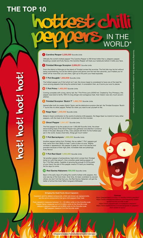 The Top 10 Hottest Chilli Peppers In The World Plyvine Catering