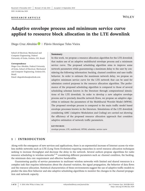 Adaptive Envelope Process And Minimum Service Curve Applied To Resource