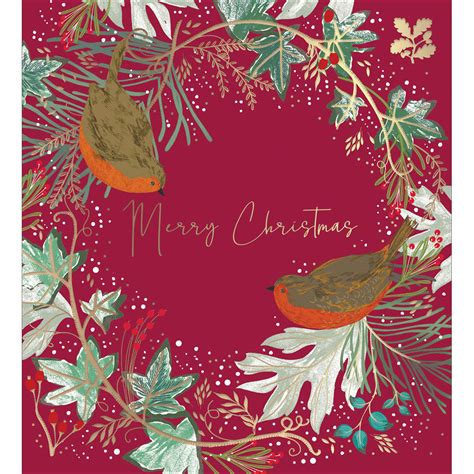 Pack of 5 National Trust Robin Charity Christmas Cards | Cards