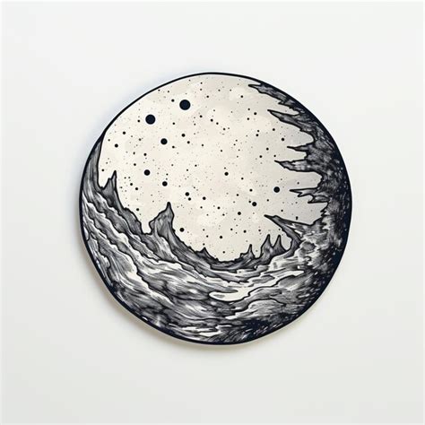 Premium Photo Cartoon Moon Sticker On White Background