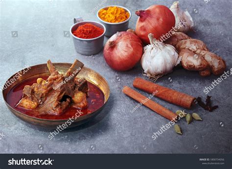 Bengali Mutton Curry Aka Mangshor Jhol Stock Photo 1800734056