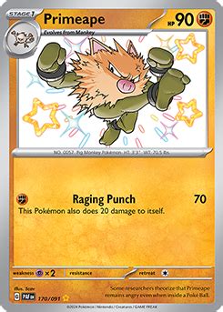 Primeape | Paldean Fates | TCG Card Database | Pokemon.com