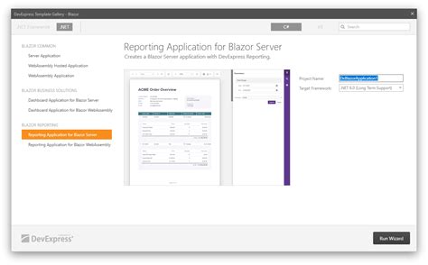 Use Devexpress Project Templates To Create A Blazor Reporting