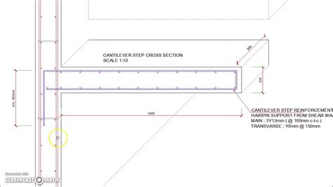 35 Cantilever Stairs Steps Cross Section Reinforcement Detail YouTube