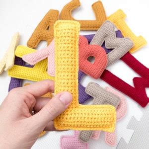 Letter L Crochet Pattern Stuffed Amigurumi Capital Letters Crochet