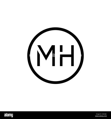 Plantilla Inicial De Vector De Logotipo Mh Letter Letra Abstracta