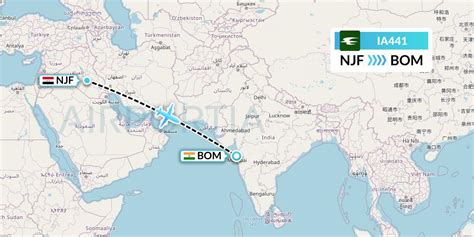 IA441 Flight Status Iraqi Airways Najaf To Mumbai IAW441