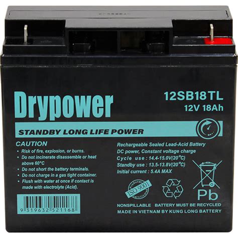 12sb18tl Drypower 12v Standby Long Life Power Battery Drypower