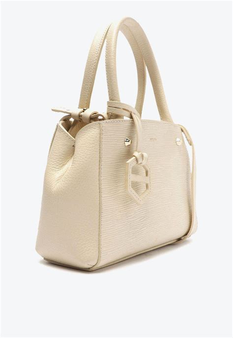 Bolsa Tote Branca Arezzo Couro Bella Pequena Zz Mall