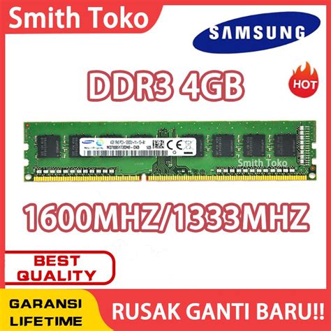 Jual Memory Ram Samsung Memori Gaming Longdimm Ddr3 8gb Pc1600mhz