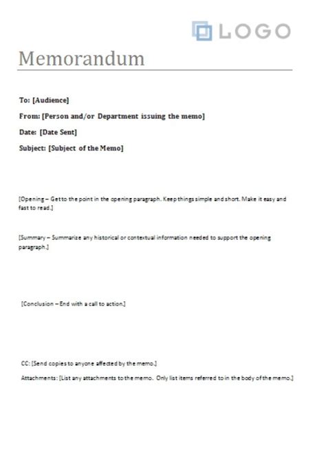 Interoffice Memo Template Free Business Templates