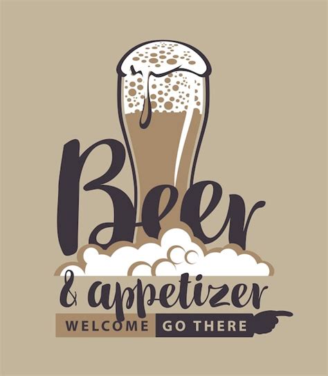 Premium Vector Banner With A Glass Of Beer