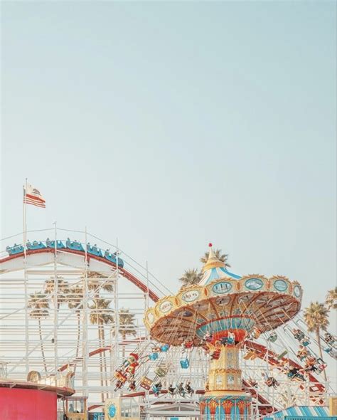 Santa Cruz Ca Beach And Boardwalk Park Aesthetic Photo Wall Collage