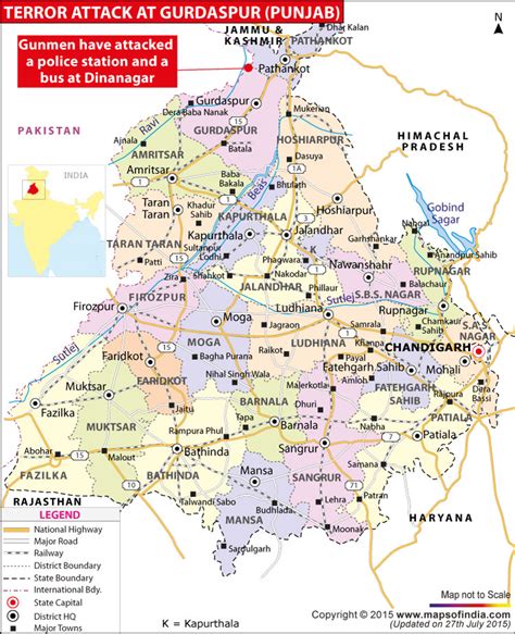 Map Of Gurdaspur District Punjab - Carlie Yolanthe