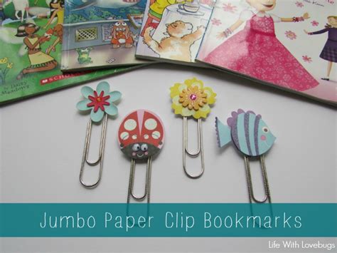 Jumbo Paper Clip Bookmarks - Life With Lovebugs