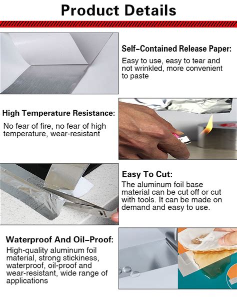 Custom Hvac Resistant Alu Solvent Customer Packing Sticky Aluminum Foil